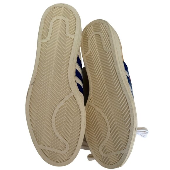 Adidas Vintage 80s Mens Sneakers Size 9 White/Red/Blue Leather & Canvas - Picture 11 of 15